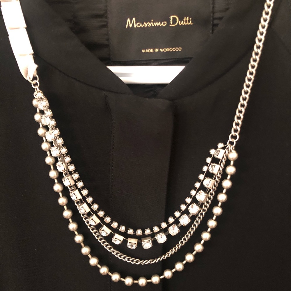 Silver statement necklace